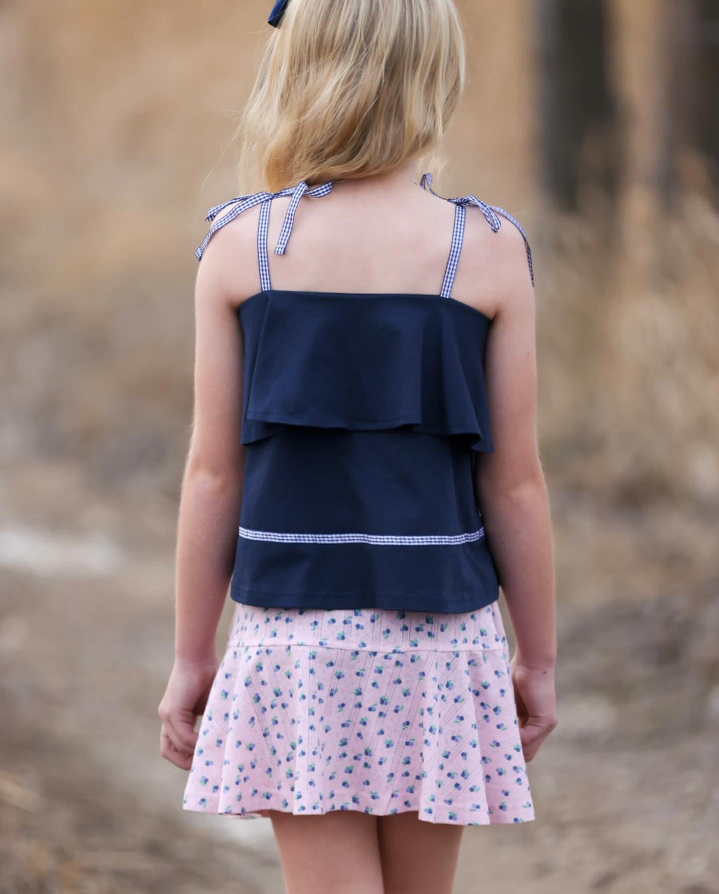 Blueberry Pointelle Skort Set