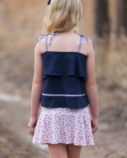 Blueberry Pointelle Skort Set