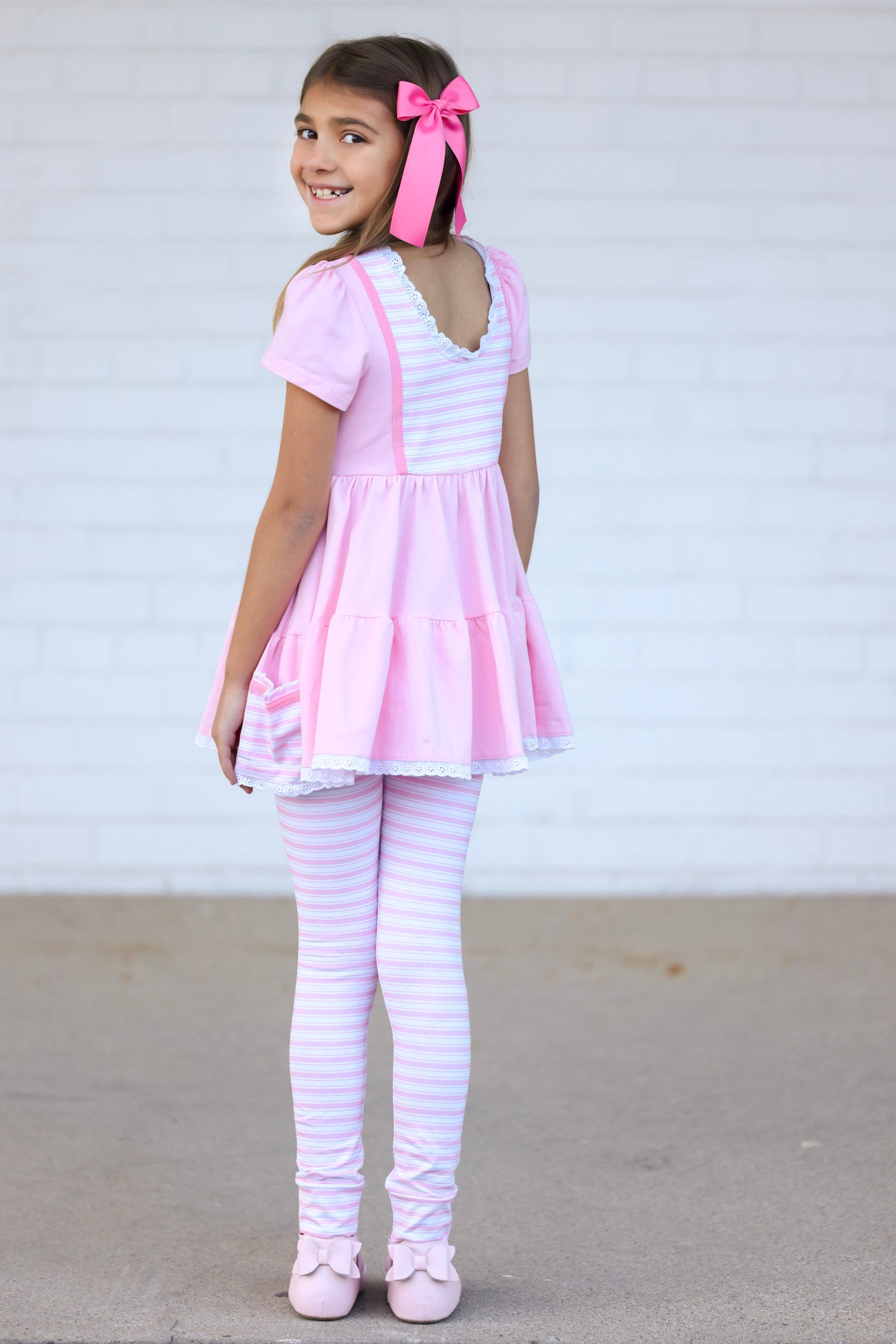 Pink Stripes Tunic Sets