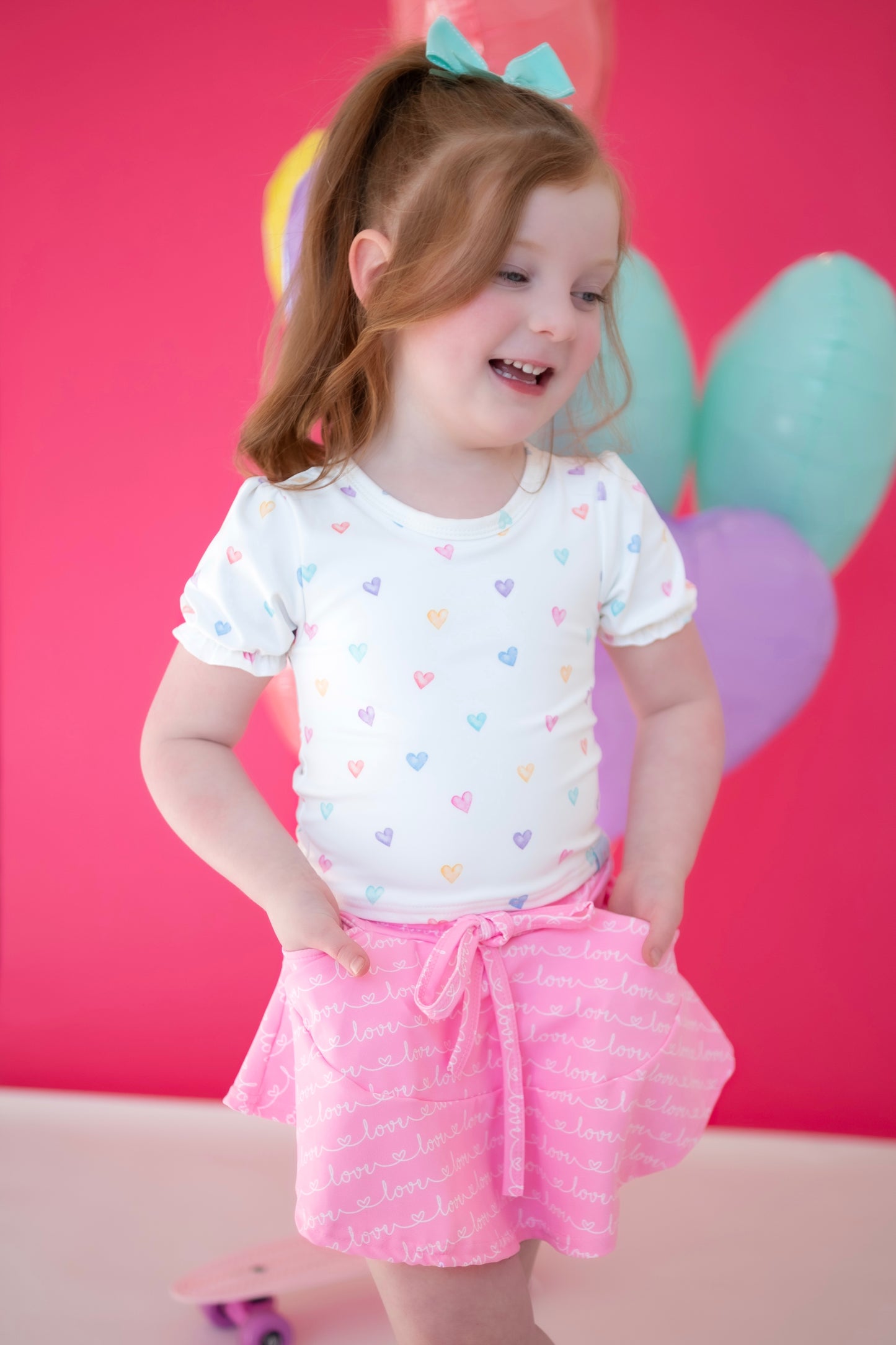 Love Hearts Athletic Skort Set