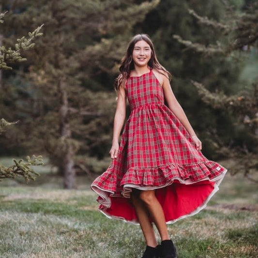 Holiday Plaid Enchanted High Low Preorder