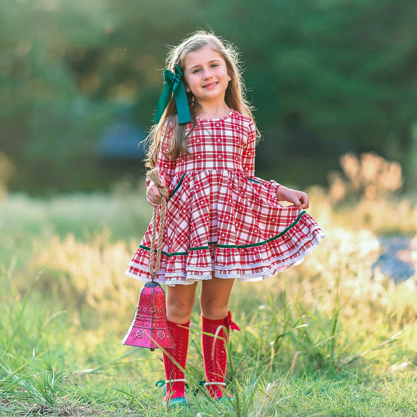 Plaid tree Ruby Twirl Dress (one size 4)