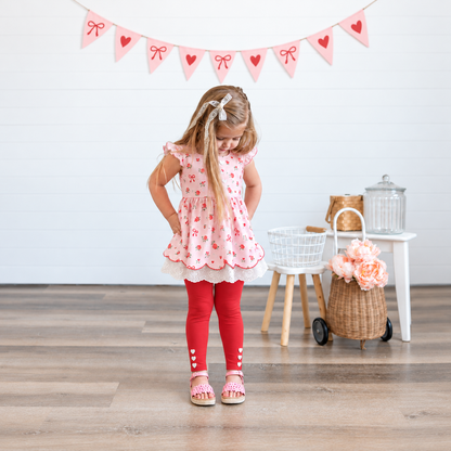 Bows & Hearts Sammy Tunic Set (short or long sleeve) Preorder (LOVE27)