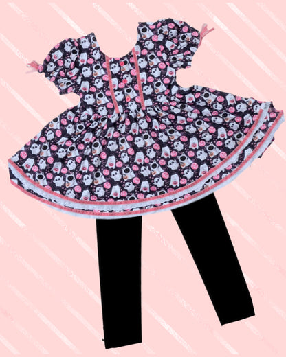 Boo Cat Tunic Preorder Long or Short sleeve (bottoms separate)