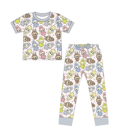 LPK Macaroon stars Cozy Set Short sleeve (shorts or joggers)