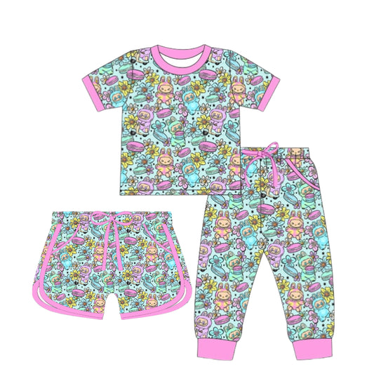 LPK Macaroon Floral Cozy Set Short sleeve (shorts or joggers)