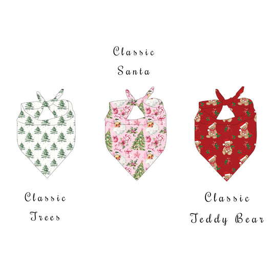 Classic Christmas Pet Bandana Preorder