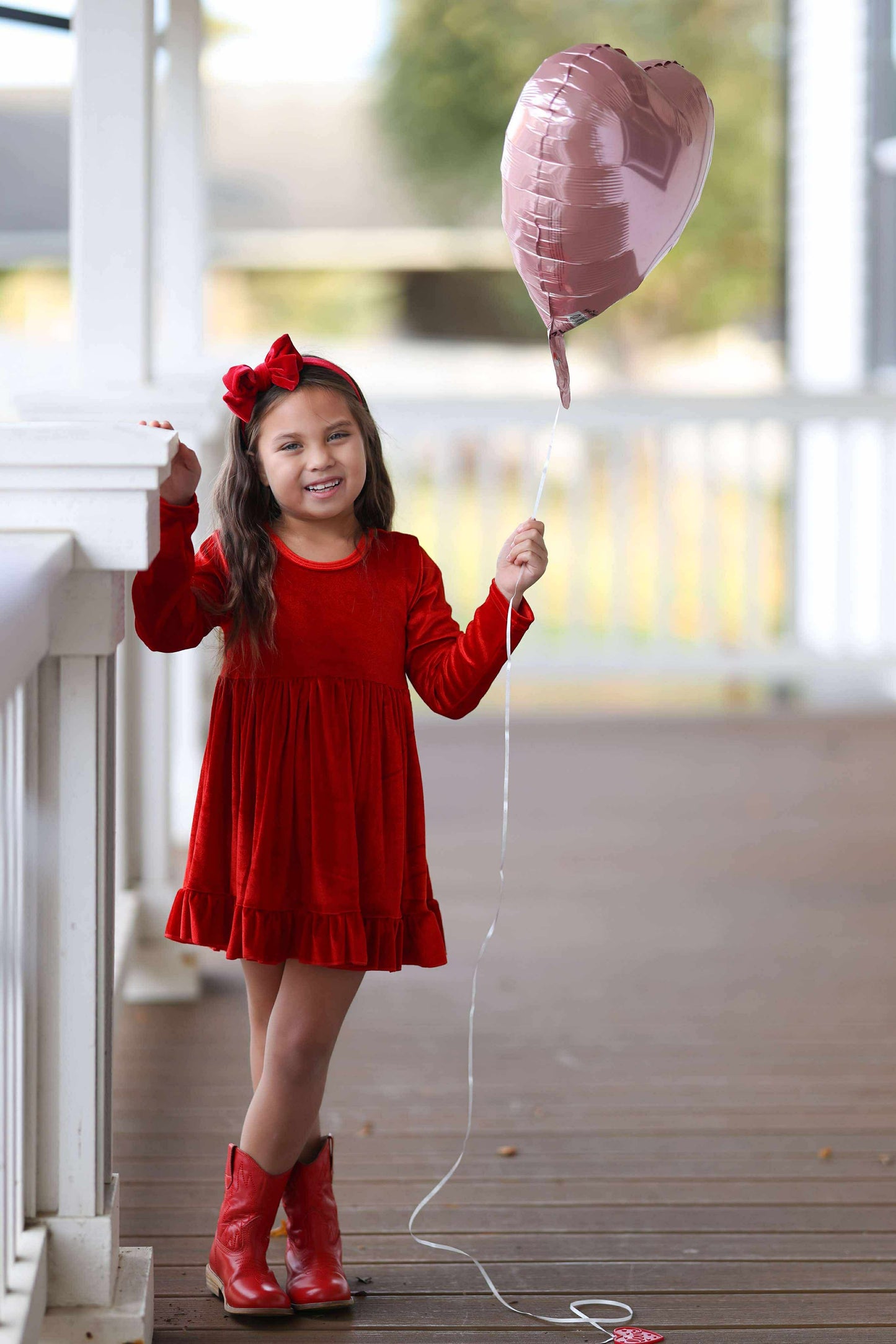 LPK Velvet Twirl dresses (pink, black, red)