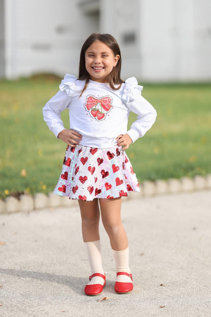 Sequin Heart Skort Presale