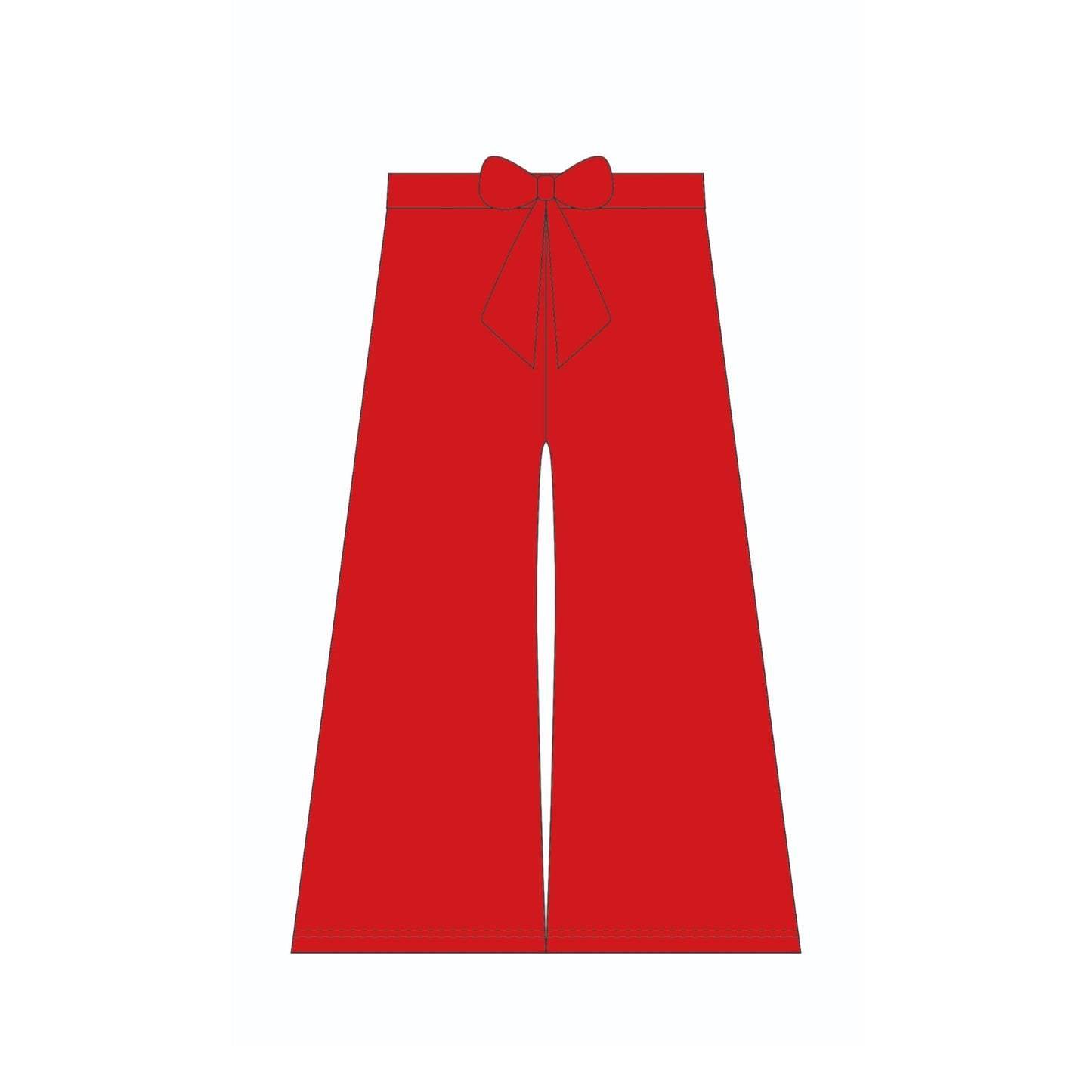 Wide Leg Red Ribbed Pants Presale