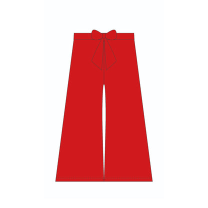 Wide Leg Red Ribbed Pants Presale