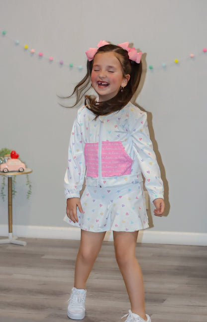 Love Hearts 3 Piece Athletic Set