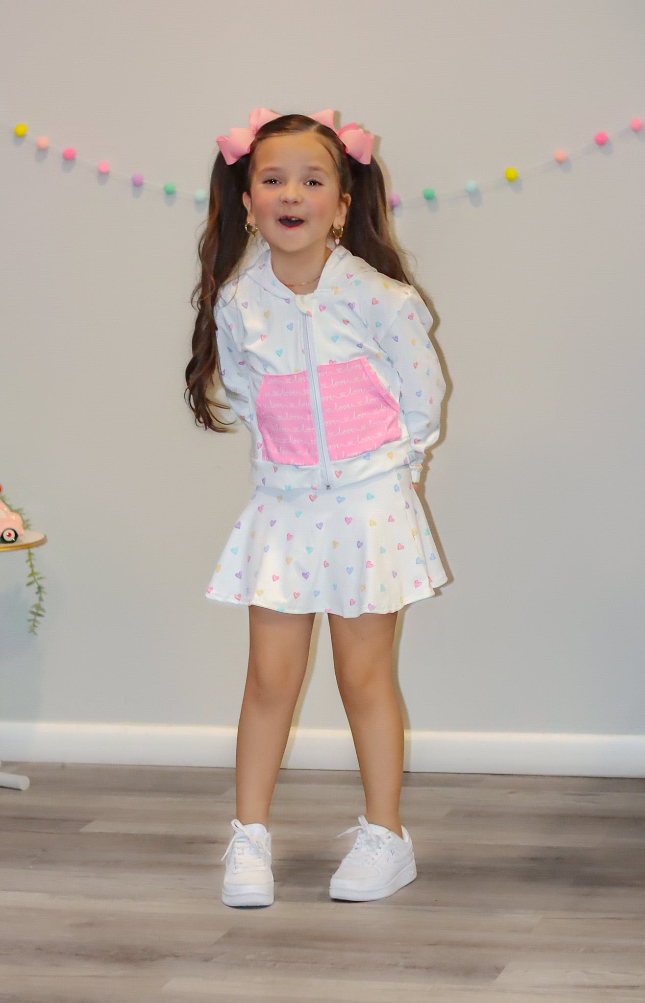 Love Hearts 3 Piece Athletic Set