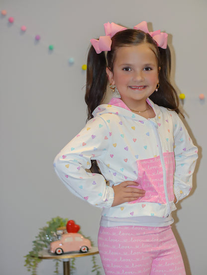 Love Hearts 3 Piece Athletic Set