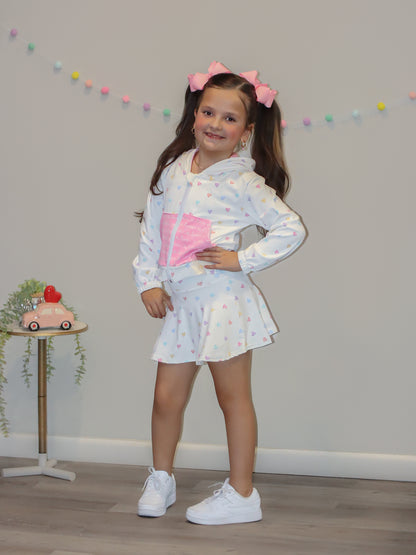 Love Hearts 3 Piece Athletic Set