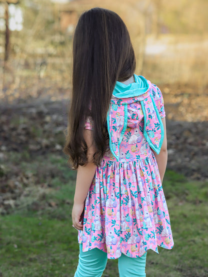 LPK Bunny Hooded tunic set