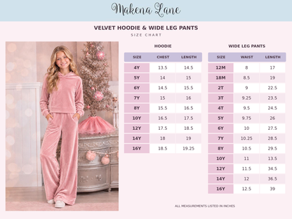 Wrapped In Stars Wide Leg Velour Set Preorder (kids+adult sizes!)
