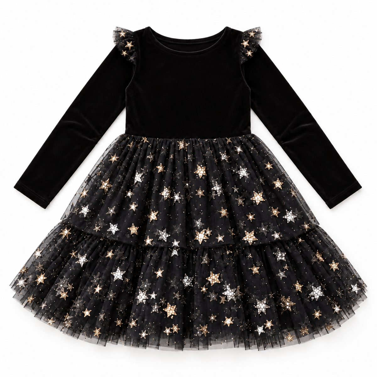 Celebrate Wrapped in Stars Twirl Dress Preorder (Pink or Black)