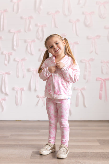 Floral Bows Hoodie+Leggings Set