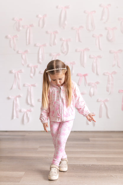 Floral Bows Hoodie+Leggings Set