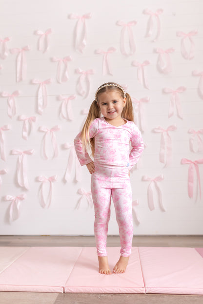 Floral Bows Hoodie+Leggings Set