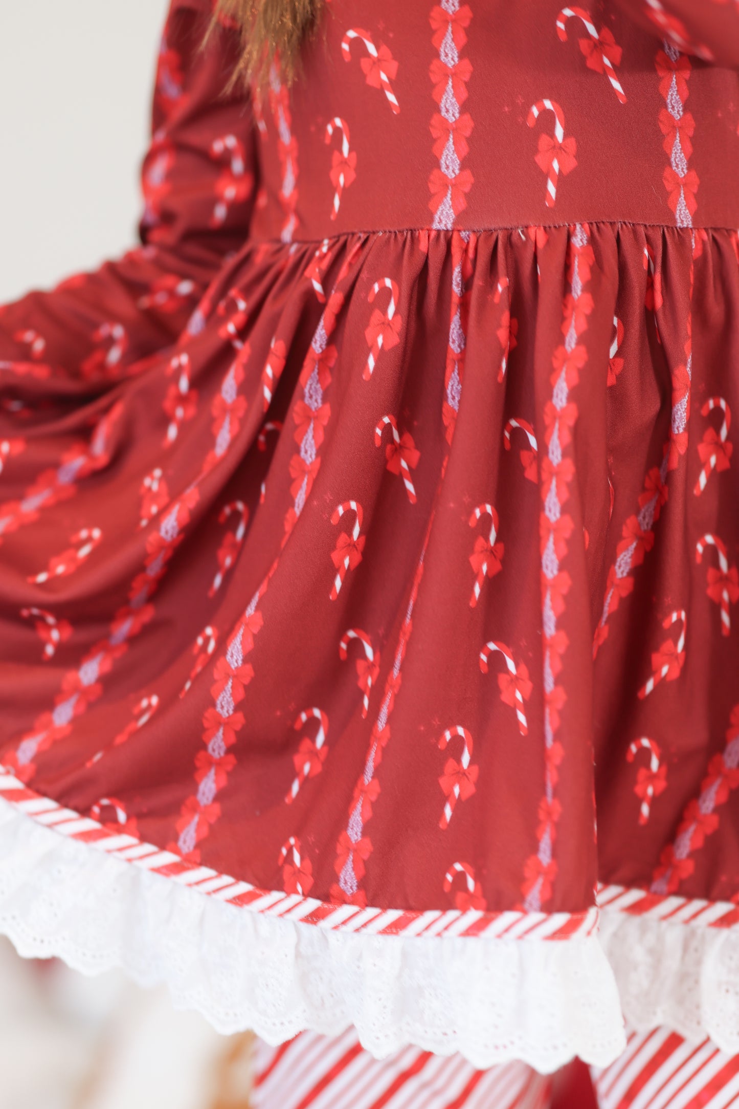 Tunic+Jogger Candy Cane Bows Set Preorder (FH26)