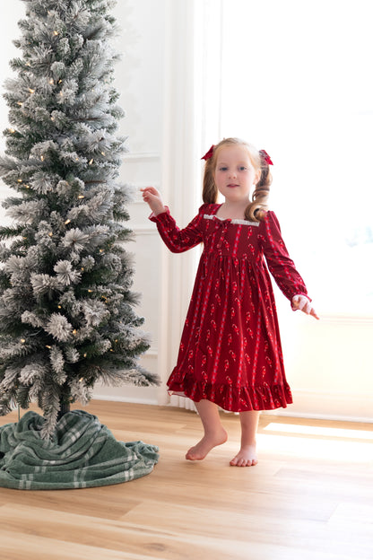 Maxi gown Candy Cane Bows Set Preorder (FH26)