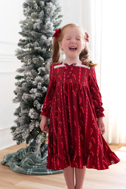 Maxi gown Candy Cane Bows Set Preorder (FH26)