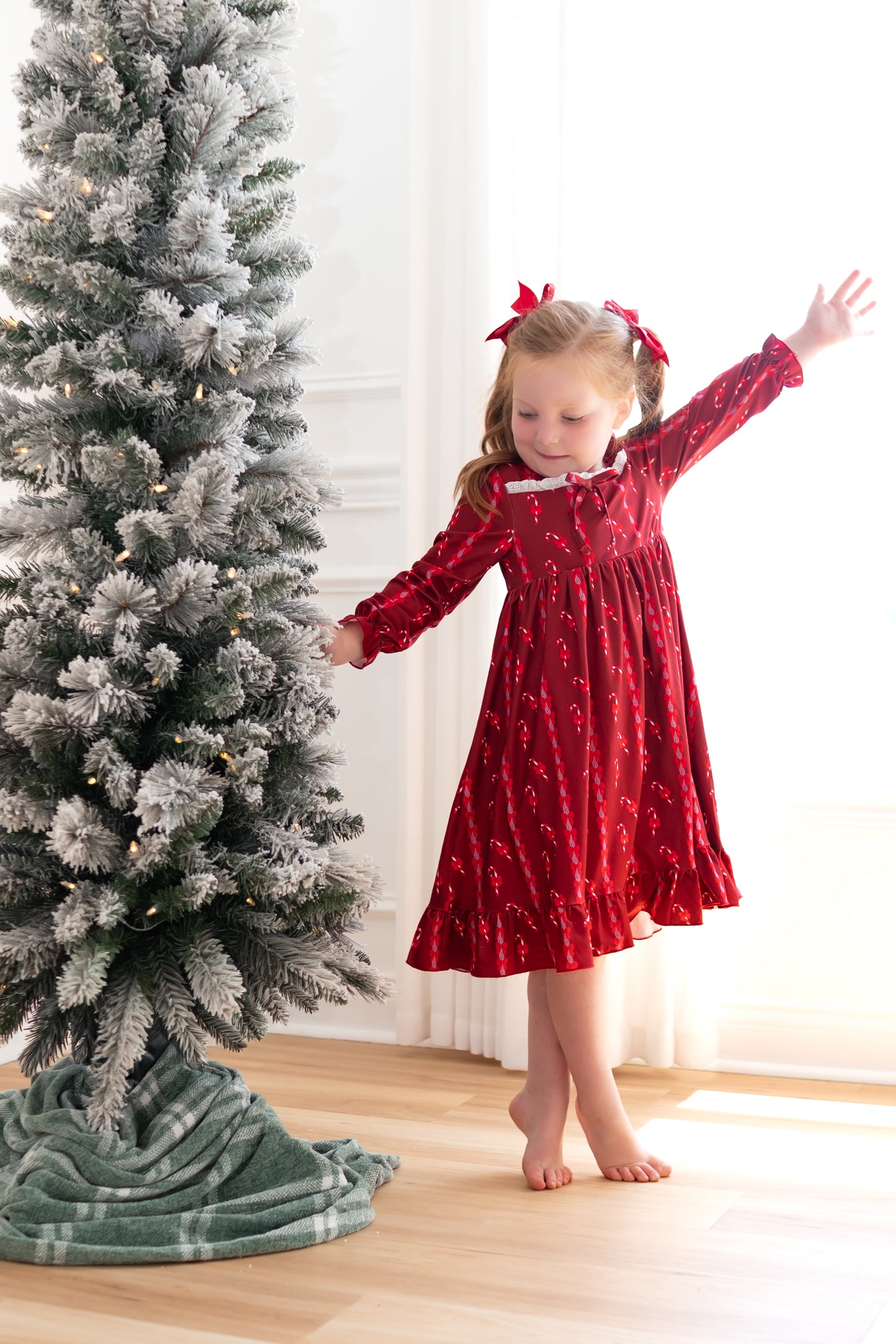 Maxi gown Candy Cane Bows Set Preorder (FH26)