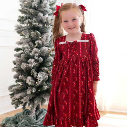 Maxi gown Candy Cane Bows Set Preorder (FH26)