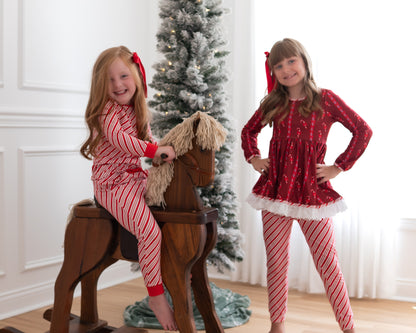 Tunic+Jogger Candy Cane Bows Set Preorder (FH26)