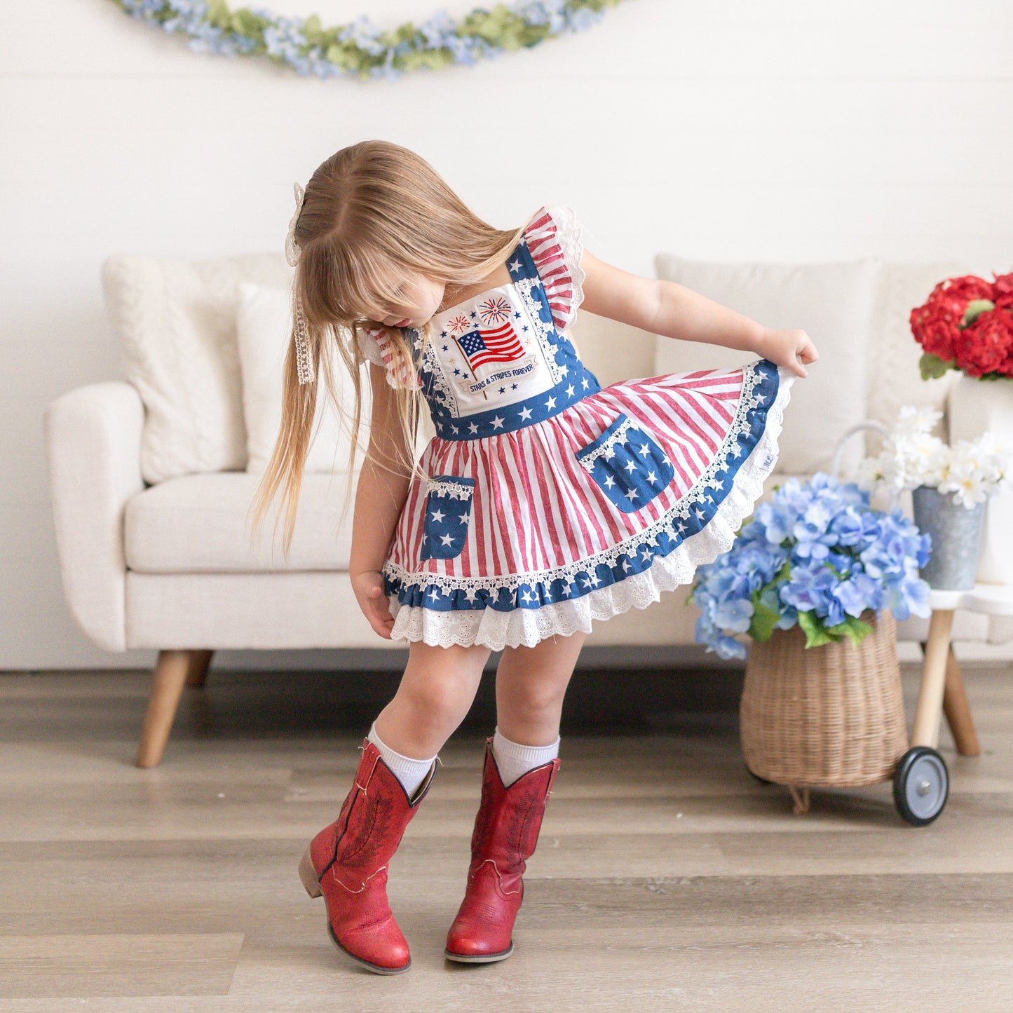 Millie Pinafore Set RWB '26 Preorder