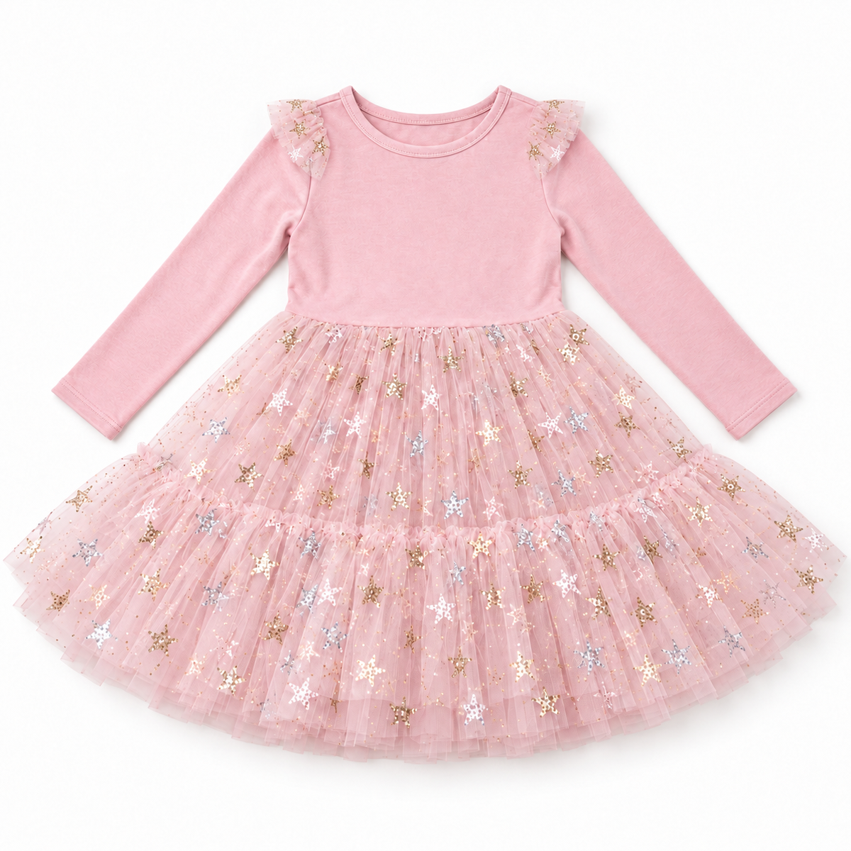 Celebrate Wrapped in Stars Twirl Dress Preorder (Pink or Black)