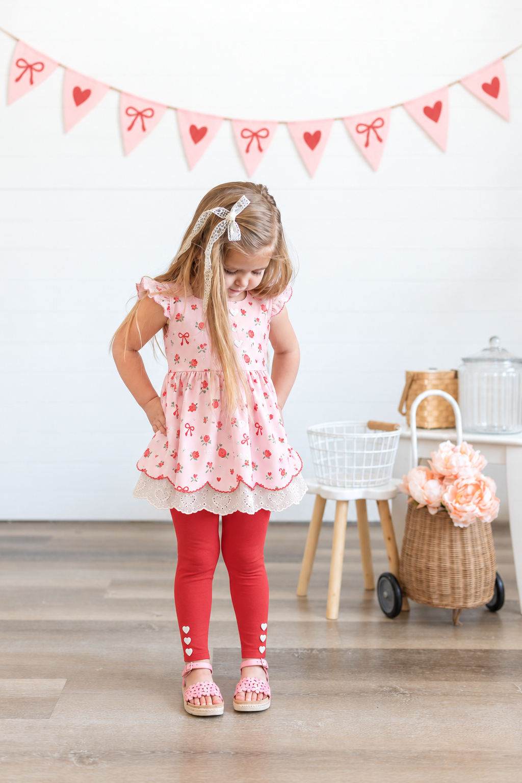 Bows & Hearts Sammy Tunic Set (short or long sleeve) Preorder (LOVE27)