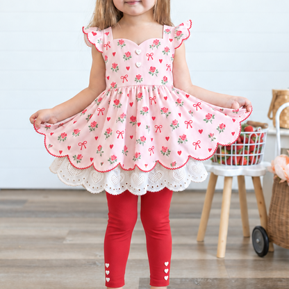 Bows & Hearts Sammy Tunic Set (short or long sleeve) Preorder (LOVE27)