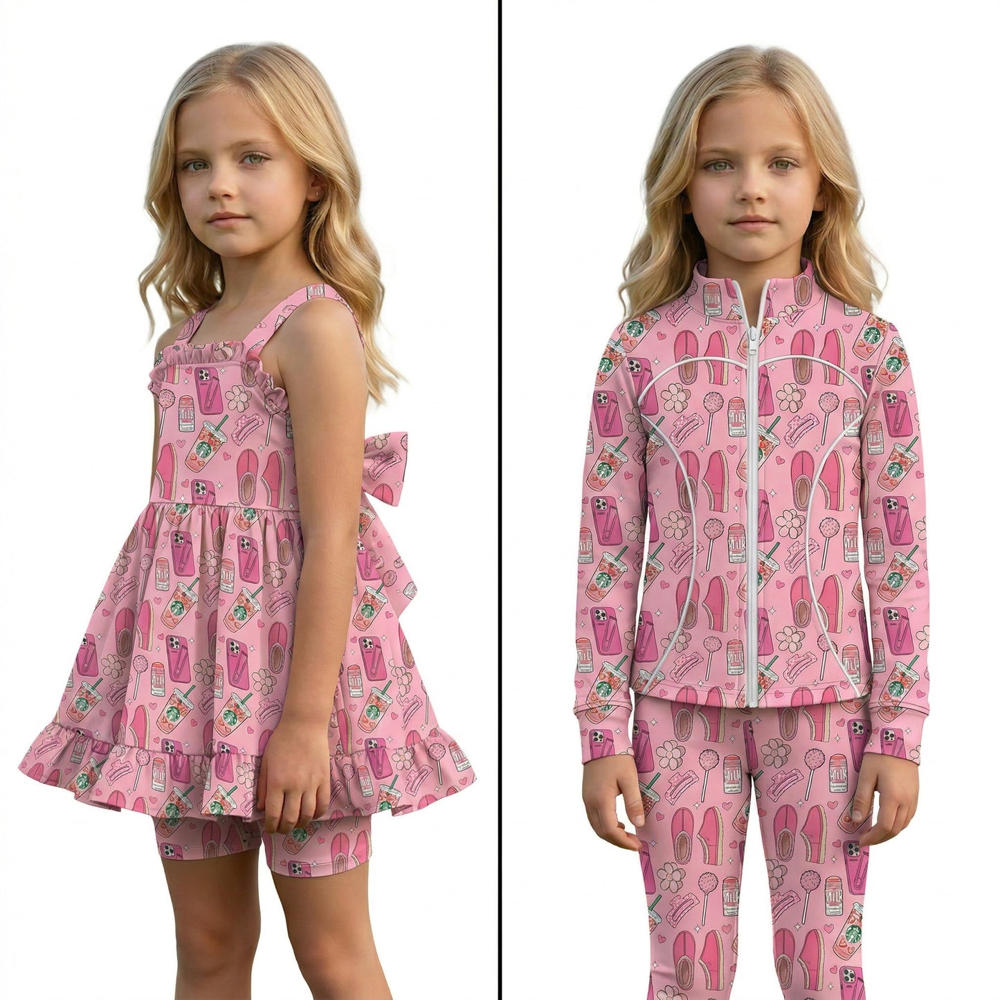 Girly Pop Athletic Collection (Tunic or Jacket Sets)