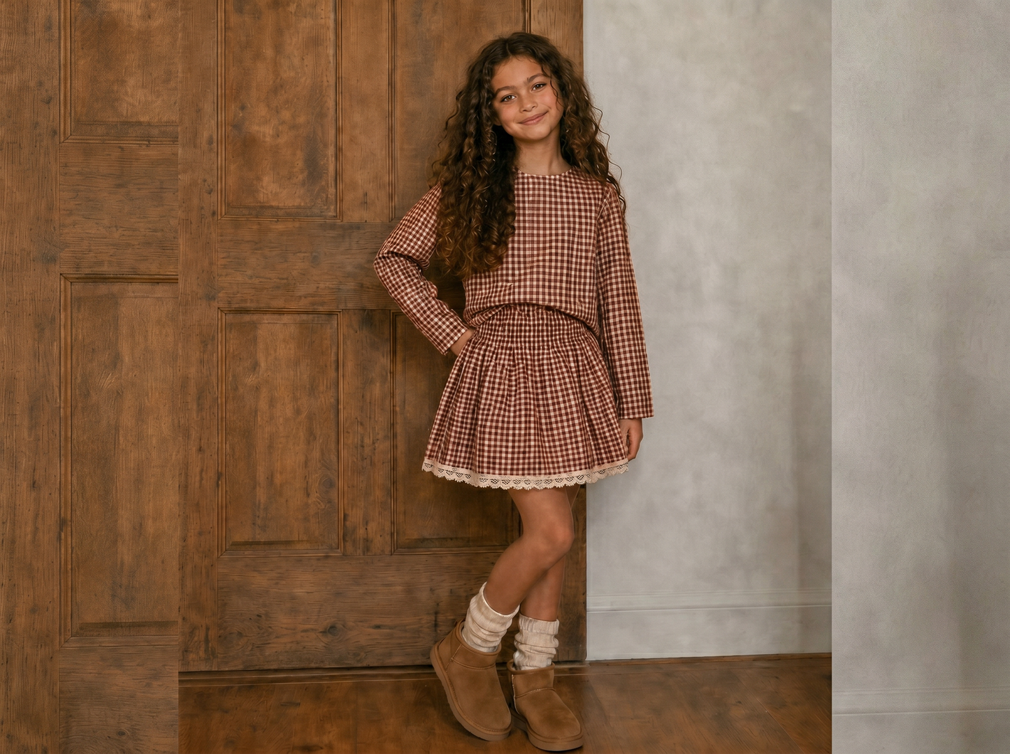 Gingham Skorts (Pumpkins & Gingham Preorder)