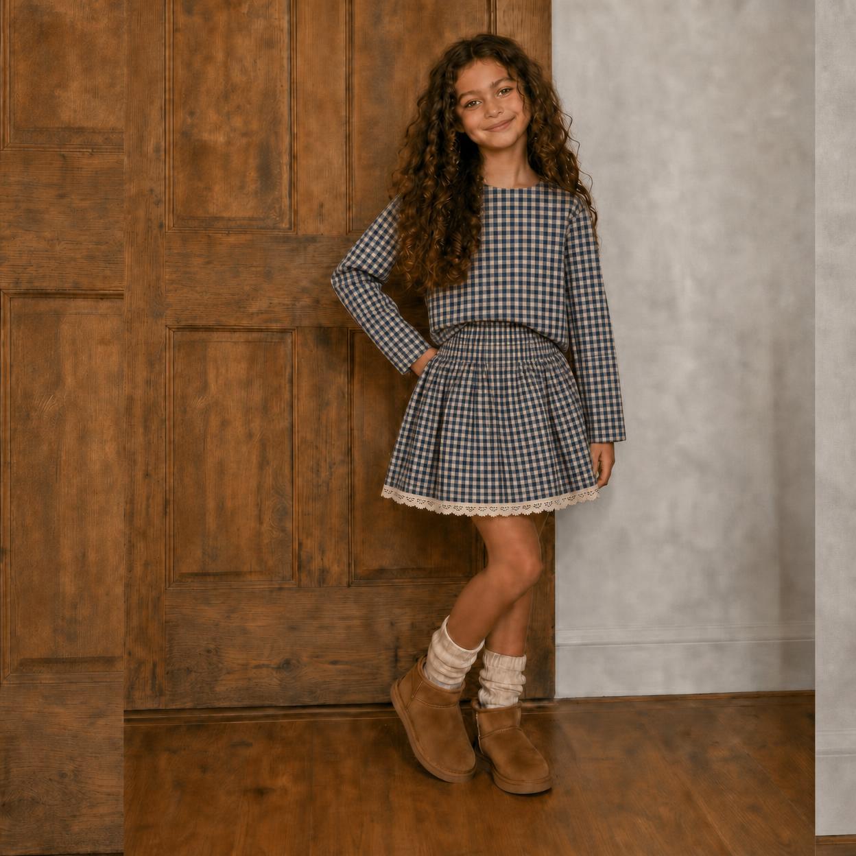 Gingham Skorts (Pumpkins & Gingham Preorder)