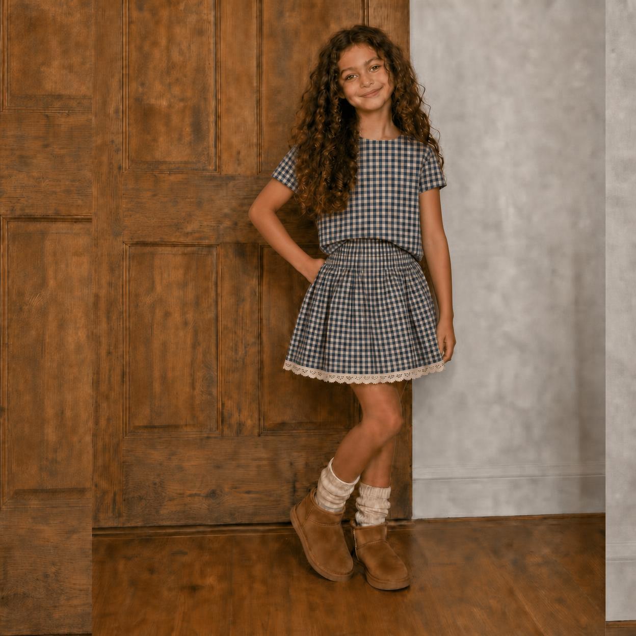 Gingham Skorts (Pumpkins & Gingham Preorder)