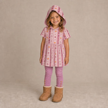 Mauve Pumpkin 3 piece Tunic Sets (Hood or no, short or long sleeve) (Pumpkins & Gingham Preorder) (Copy)