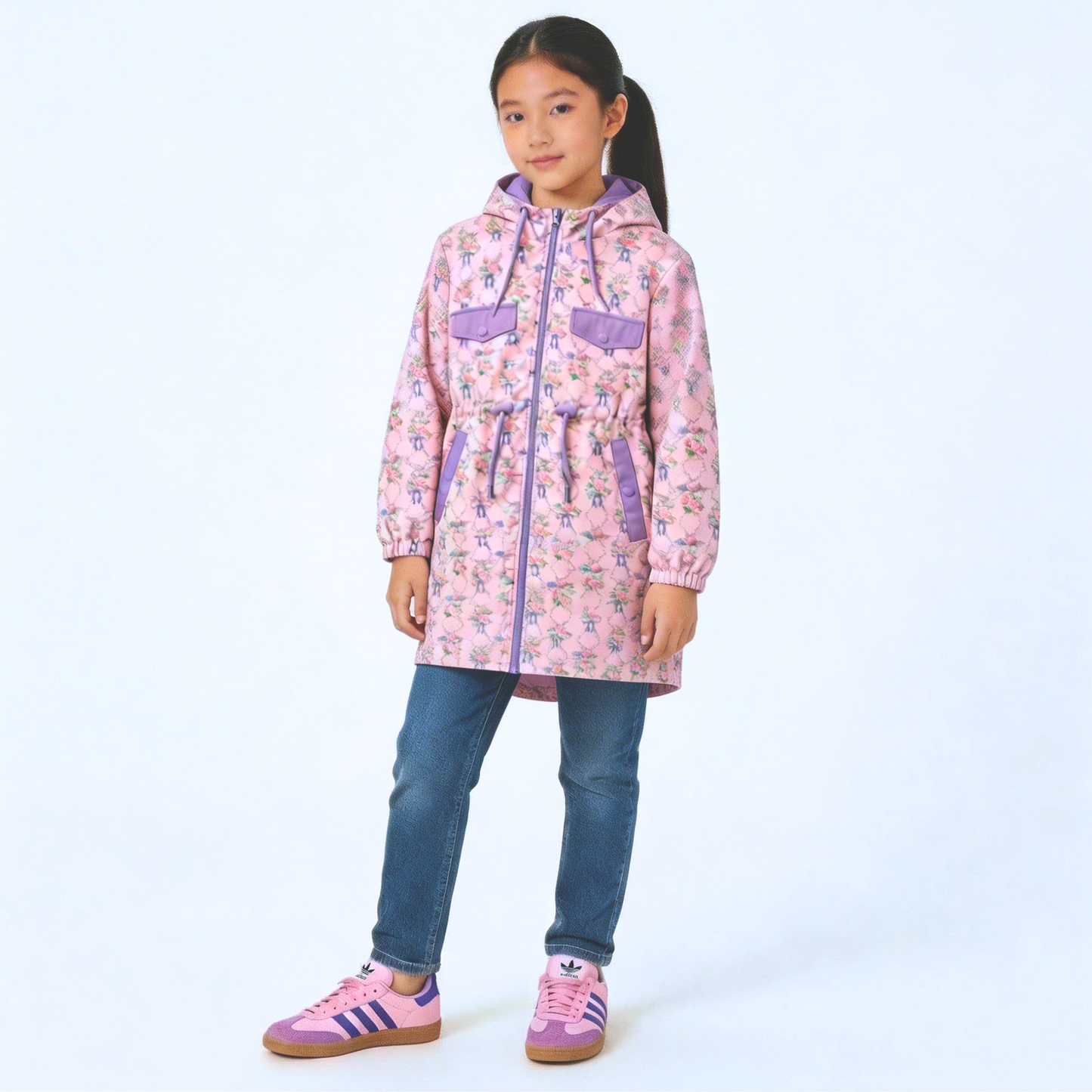 Bows & Roses Rain Coat Preorder