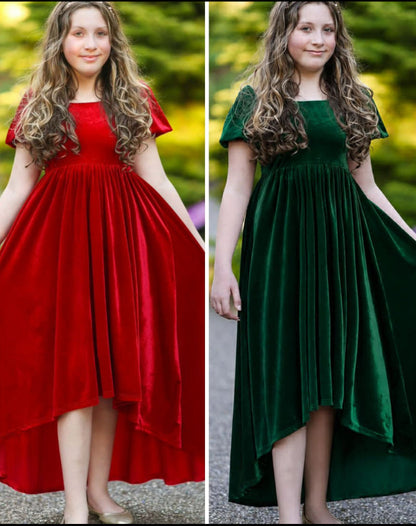 Girls Red or Green Annie Velvet HIGH/LOW Preorder CDU26