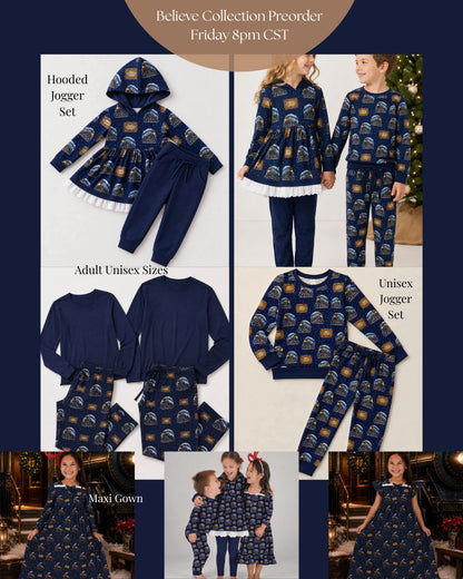 Adult Unisex Wide Leg Pants Set (Believe 26) Preorder