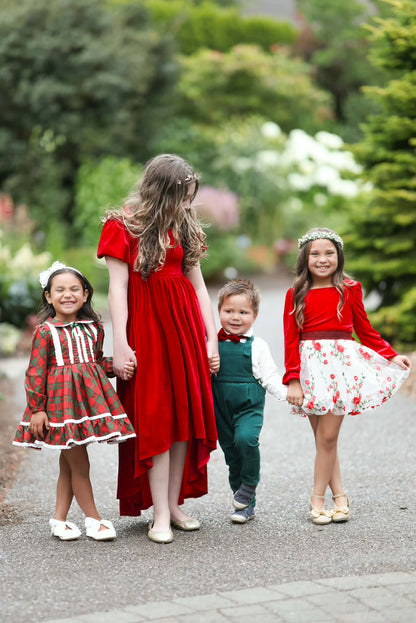 Girls Red or Green Annie Velvet HIGH/LOW Preorder CDU26