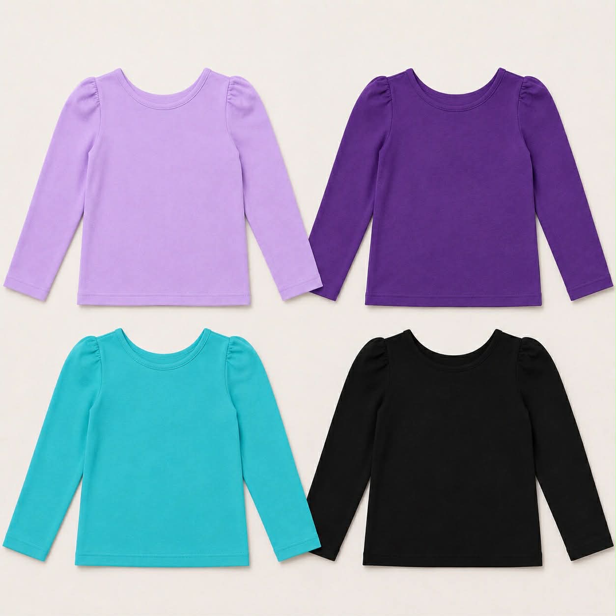Spooky Cotton LONG Sleeve Shirts (black, lavender, mint, purple) Preorder