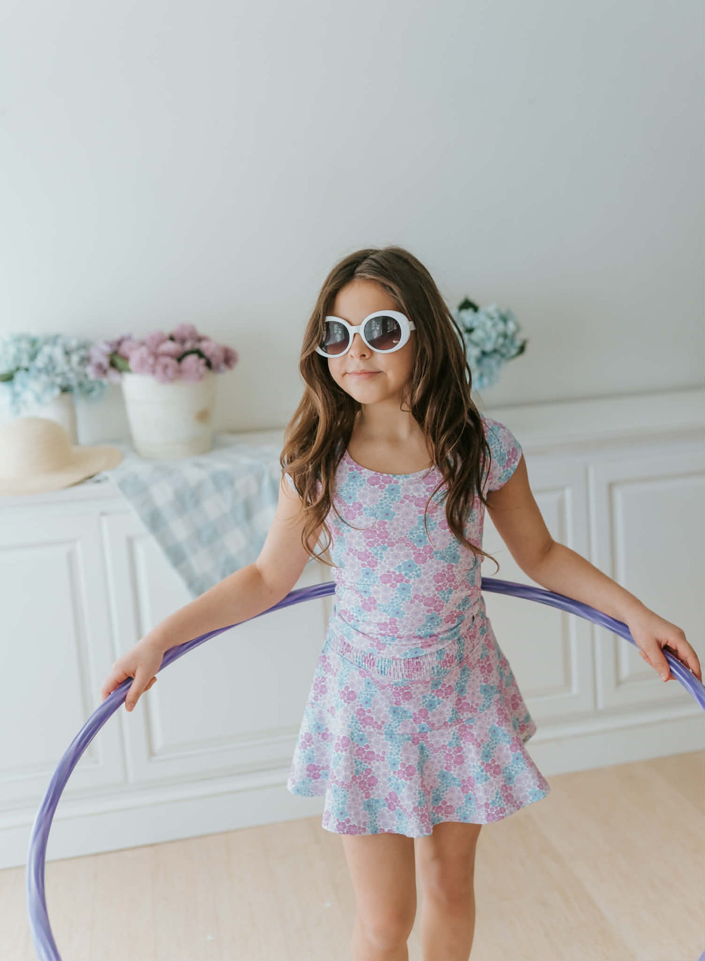 Pastel Daisy's Athletic Skort Set