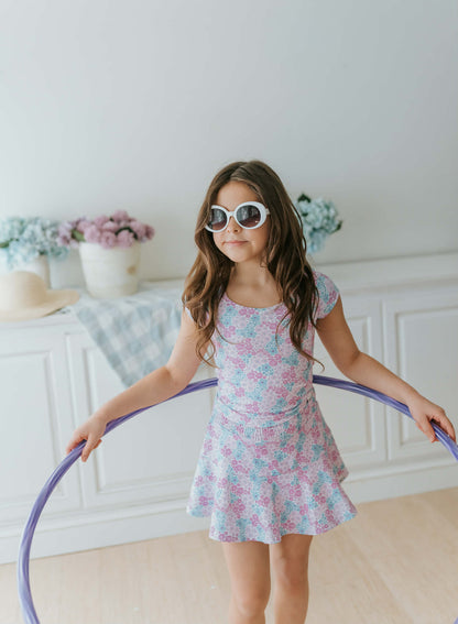 Pastel Daisy's Athletic Skort Set