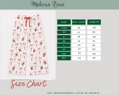 Adult Santa Bows Wide Leg Pants (FH26)