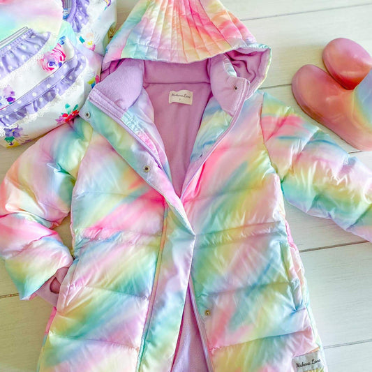 Ombre Rainbow Down Coat