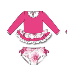 Load image into Gallery viewer, Flamingo Rashguard Set (SIZE 12 &amp; 14 ONLY)